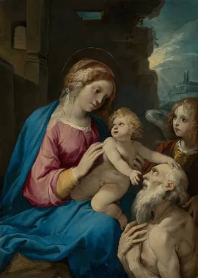 Madonna Mit Kind Hieronymus Und Engeln