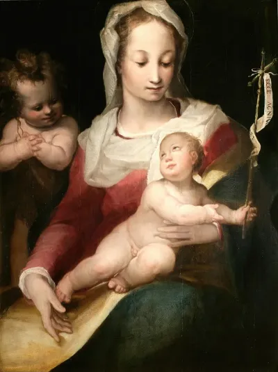 Madonna With Child And Young Saint John