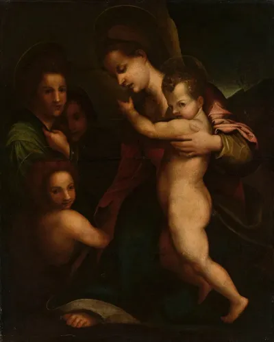 Madonna With Child Jesus And St John
