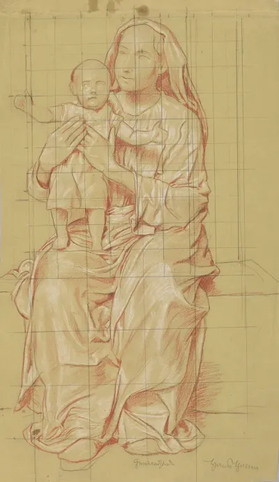 Madonna With Child On Her Lap