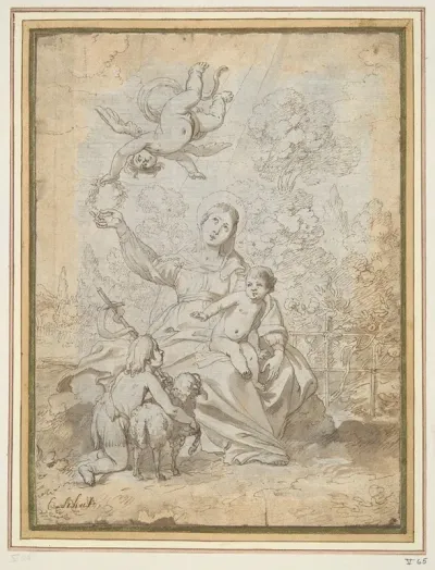 Madonna With St John The Baptist And Angel