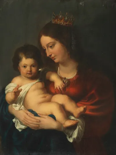 Madonna With The Blessing Baby Jesus