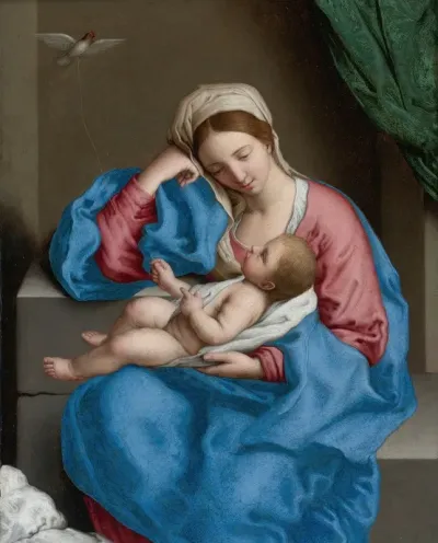 Madonna With The Infant Christ Child Holding A Goldfinch On A String 2