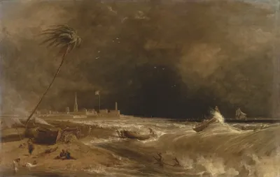 Madras Or Fort St George In The Bay Of Bengal A Squall Passing Off