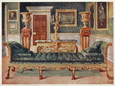 Mahogany And Gilt Georgian Suite In The Gallery And Green Drawing Room Of Longford Castle