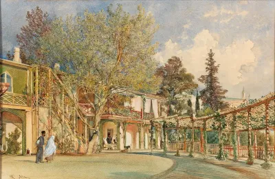 Main Courtyard Of The Khans Palace In Bakhchisaray