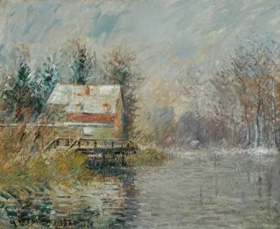 Maison Au Bord De Leau Effet De Neige