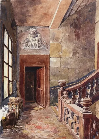 Maison No27 Rue Du Jour Palier De Lescalier Du Premier Etage