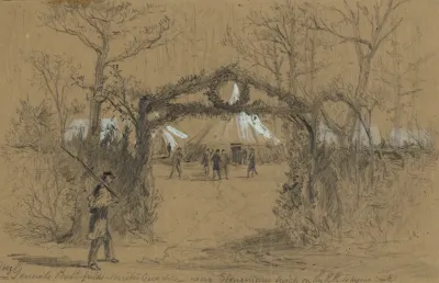 Maj General Butterfields Winter Quarters Near Stonemans Swich On The R R To Aquia Creek