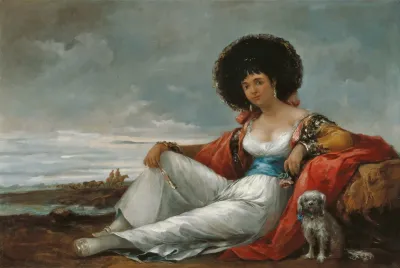 Maja With A Small Dog