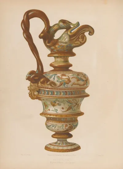 Majolica Italienne Un Aiguiere