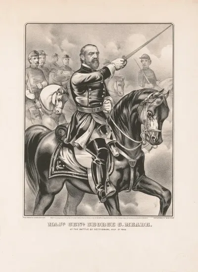 Major General George G Meade At The Battle Of Gettysburg July 3d 1863