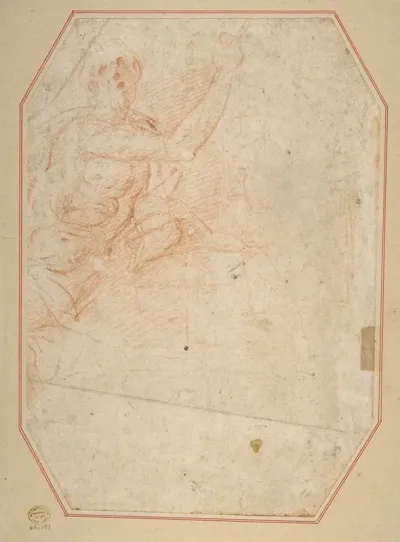 Male Figure With Upraised Arm