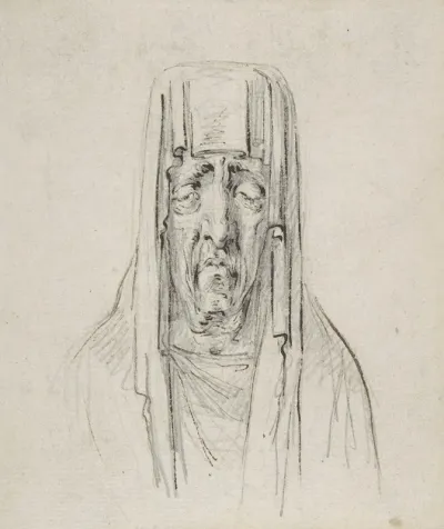Male Head In A Hood