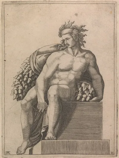 Male Nude From Panel Of The Drunkeness Of Noah 3