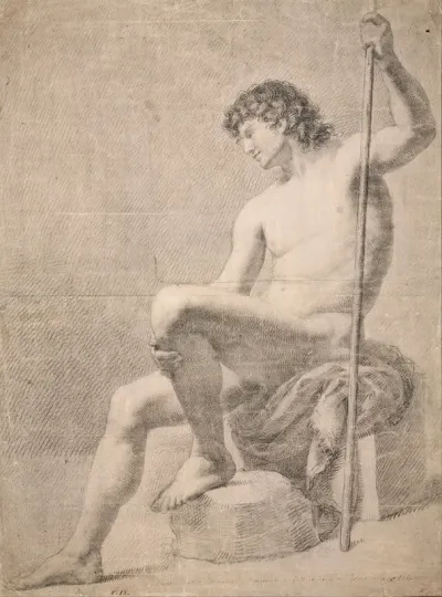 Male Nude Seated 2