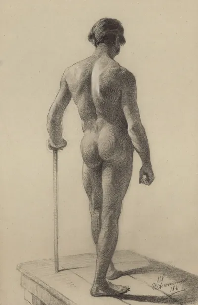 Male Nude Seen From The Back 4