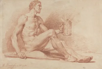 Male Nude With A Lamp Diogenes