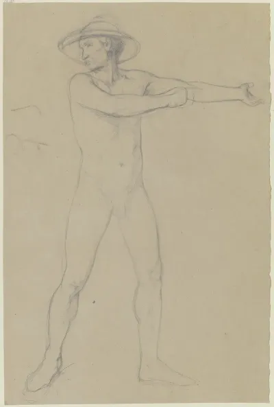Male Nude With Hat 2