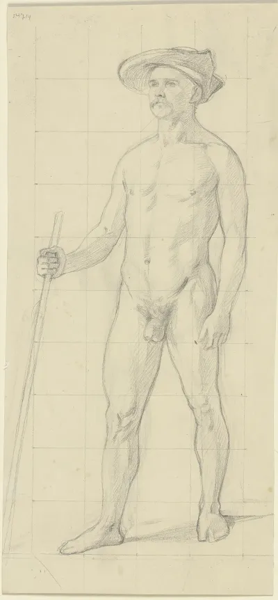 Male Nude With Hat