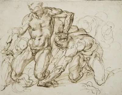 Male Nudes Fighting