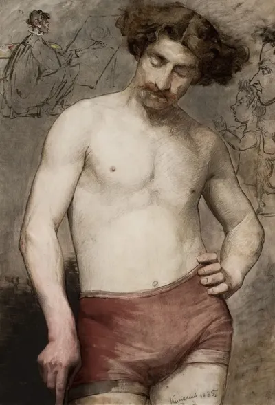 Male Semi Nude Study