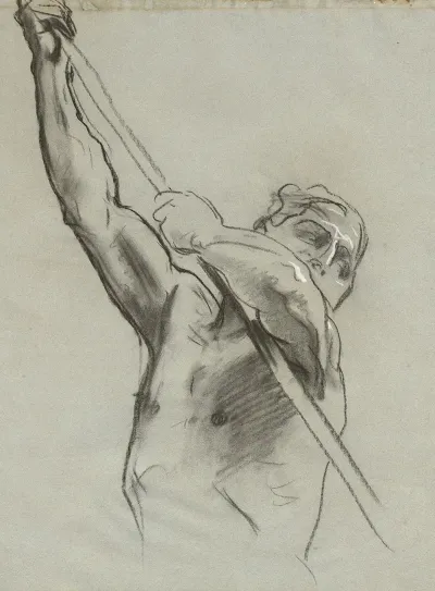 Male Torso With Pole