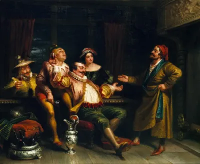 Malvolio Confronting The Revelers