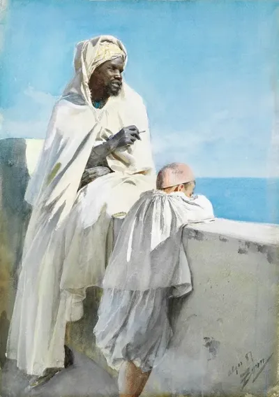 Man And Boy In Algiers