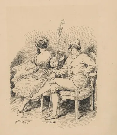 Man And Woman At A Masquerade Ball