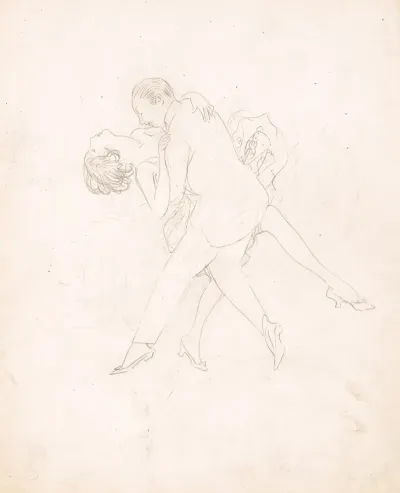 Man And Woman Dancing Dipping
