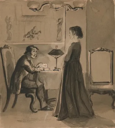 Man And Woman In An Interior