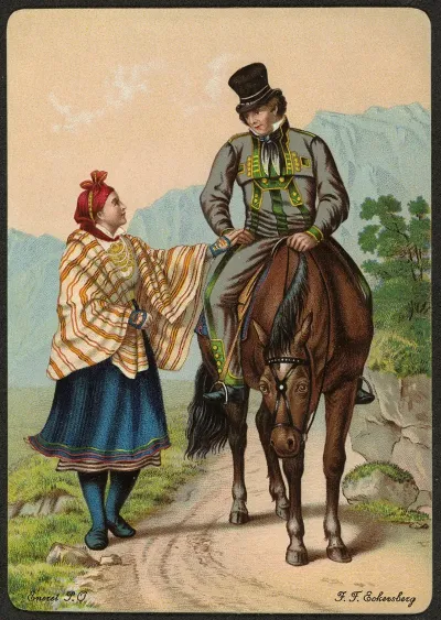 Man And Woman In National Costumes 2
