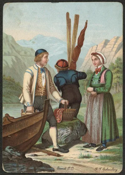 Man And Woman In National Costumes 3
