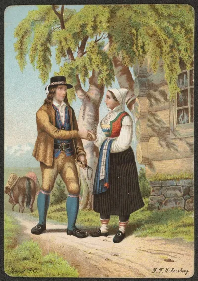 Man And Woman In National Costumes 4