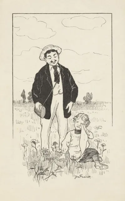 Man Bij Een Huilend Meisje In Een Veld