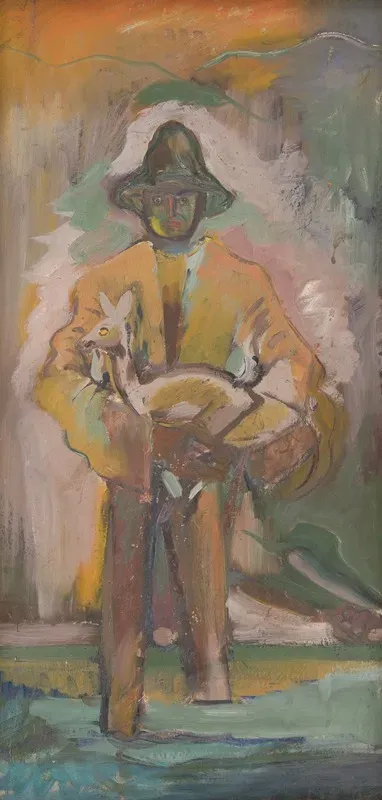 Man Carrying A Deer