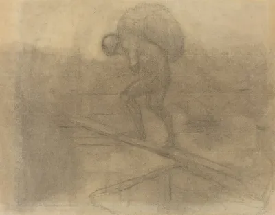 Man Carrying A Sack