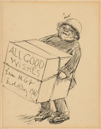 Man Delivering A Holiday Box