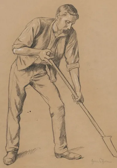 Man Digging With A Spade 2