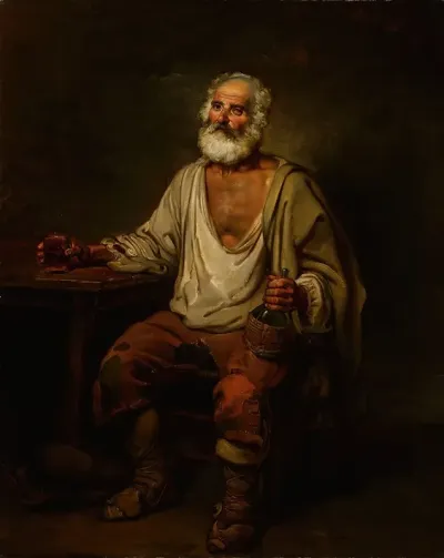 Man Drinking Wine