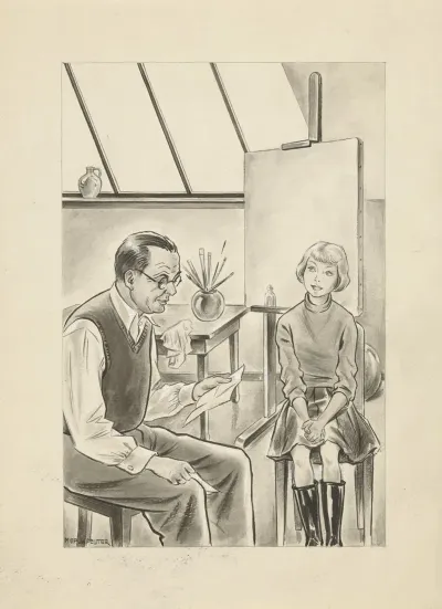 Man En Meisje In Een Schildersatelier 2