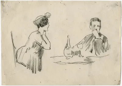 Man En Vrouw In Een Cafe 2