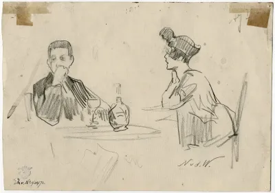 Man En Vrouw In Een Cafe