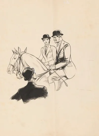Man En Vrouw Te Paard