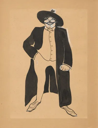 Man In A Coat And Wearing A Hat 2