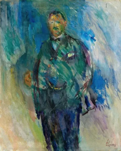 Man In A Frock Coat Presumed To Be The Artist Henrik Lund