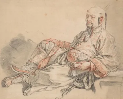 Man In Chinese Costume Reclining