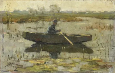 Man In Een Roeiboot