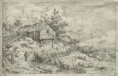Man In Gateway Of Deserted House